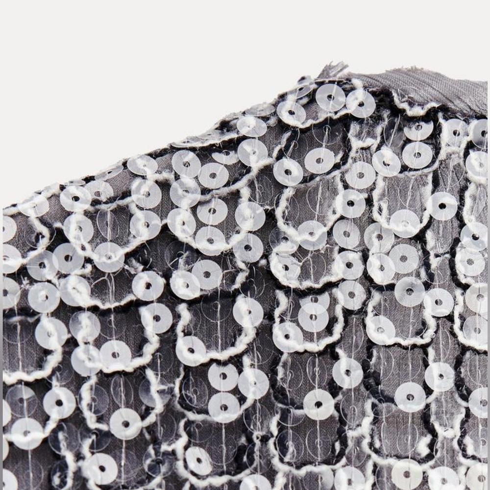 Zara ZW Limited Collection Textured Sequin Jacket - Picture 11 of 11